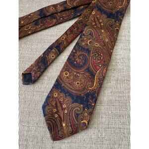 Brooks Brothers Maker's &Merchants Mens Tie parsley print Silk 3 3/8" x 58"